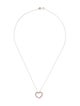 Necklace 18K Sapphire Heart Pendant Necklace