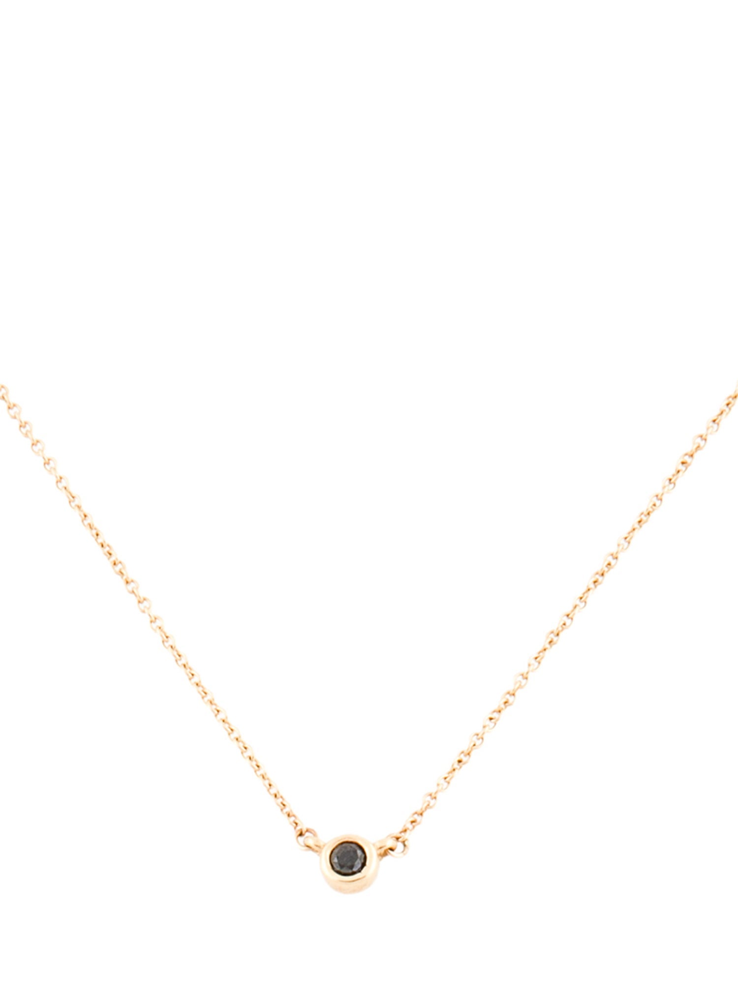 Necklace 14K Diamond Mini Bezel Pendant