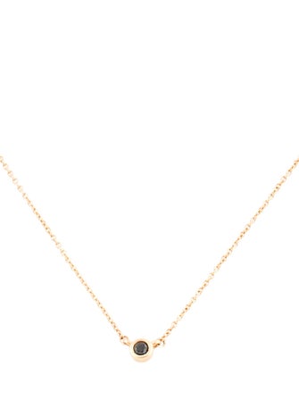 Necklace 14K Diamond Mini Bezel Pendant