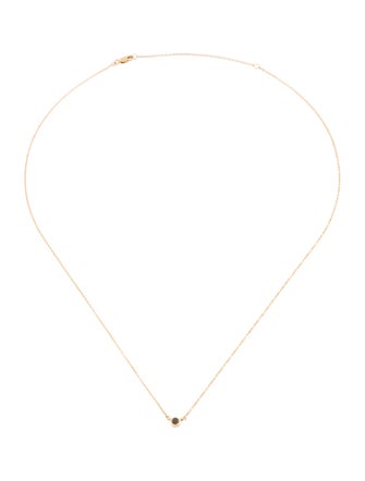 Necklace 14K Diamond Mini Bezel Pendant