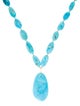Necklace 14K Turquoise Bead Pendant Necklace
