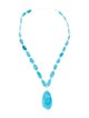 Necklace 14K Turquoise Bead Pendant Necklace