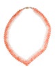 Necklace 14K Coral Bead Collar Necklace