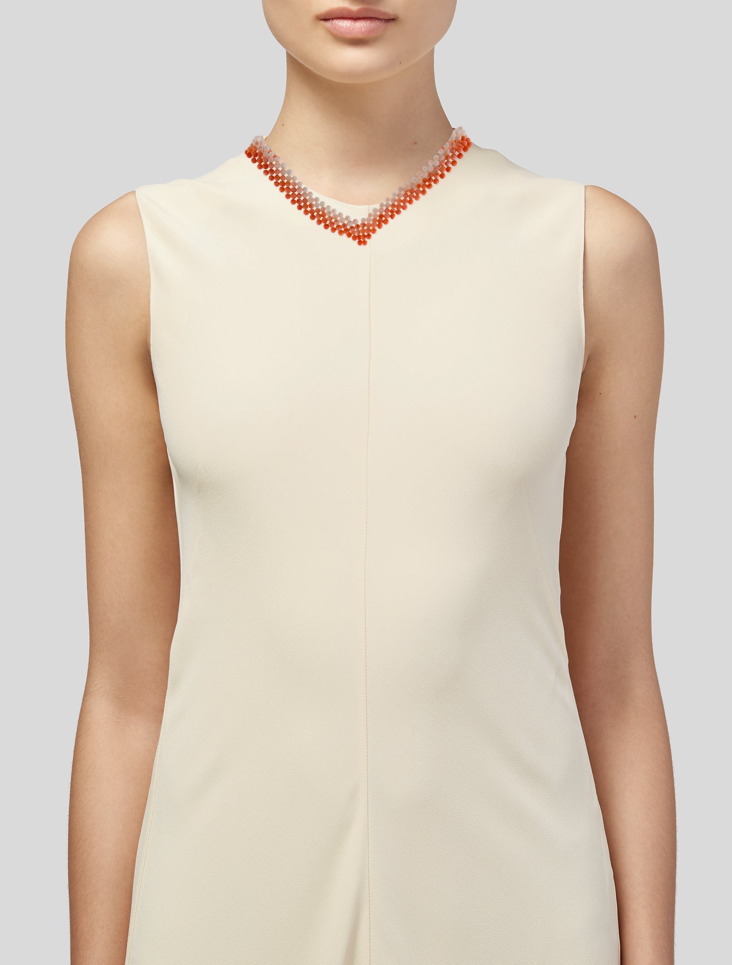 Necklace 14K Coral Bead Collar