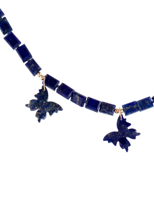 Necklace 14K Lapis Lazuli Butterfly Station Necklace