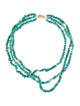 Necklace 14K Turquoise Multistrand Bead Necklace