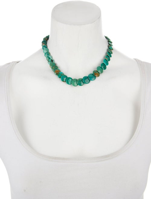 Necklace 14K Turquoise Graduated Beaded Necklace