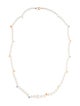 Necklace 14K Pearl & Sapphire Bead Strand Necklace