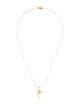Necklace 14K Dolphin Pendant & Pearl Bead Necklace