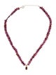 Necklace 14K 1.10ctw Garnet Bead Pendant Necklace