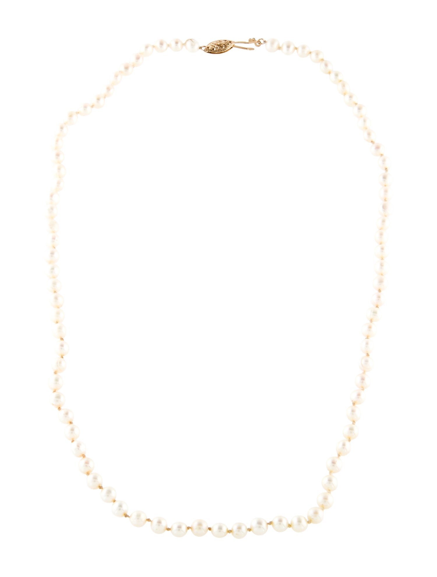 Necklace 14K Pearl Bead Strand Nercklace