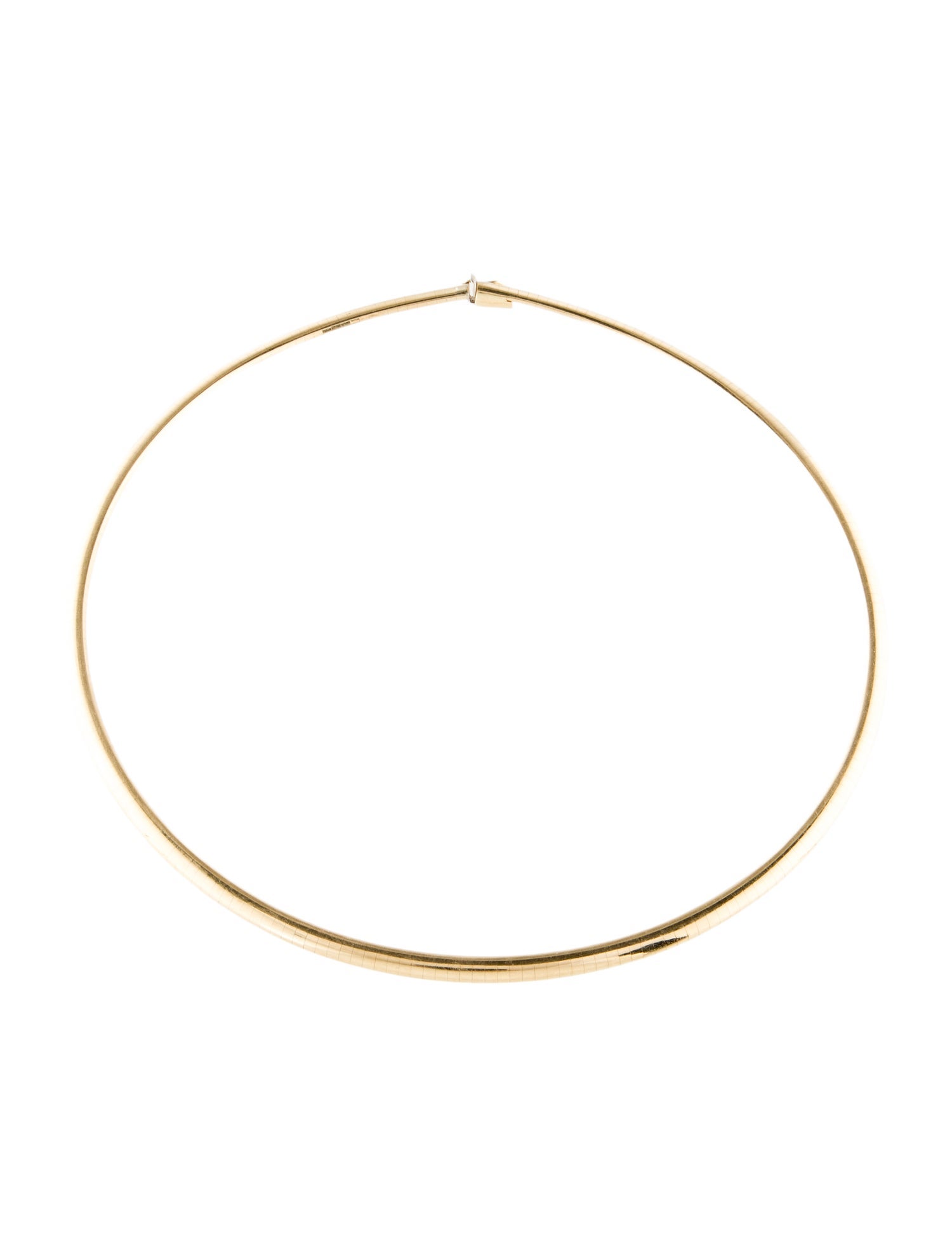 Necklace 14K Omega Choker Chain Necklace