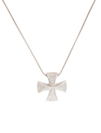 Necklace 18K 3.52ctw Diamond Pendant Necklace