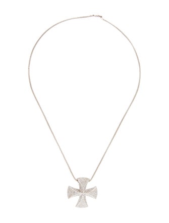 Necklace 18K 3.52ctw Diamond Pendant Necklace