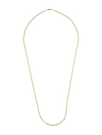 Necklace 14K Tri-Color Flat Link Chain Necklace