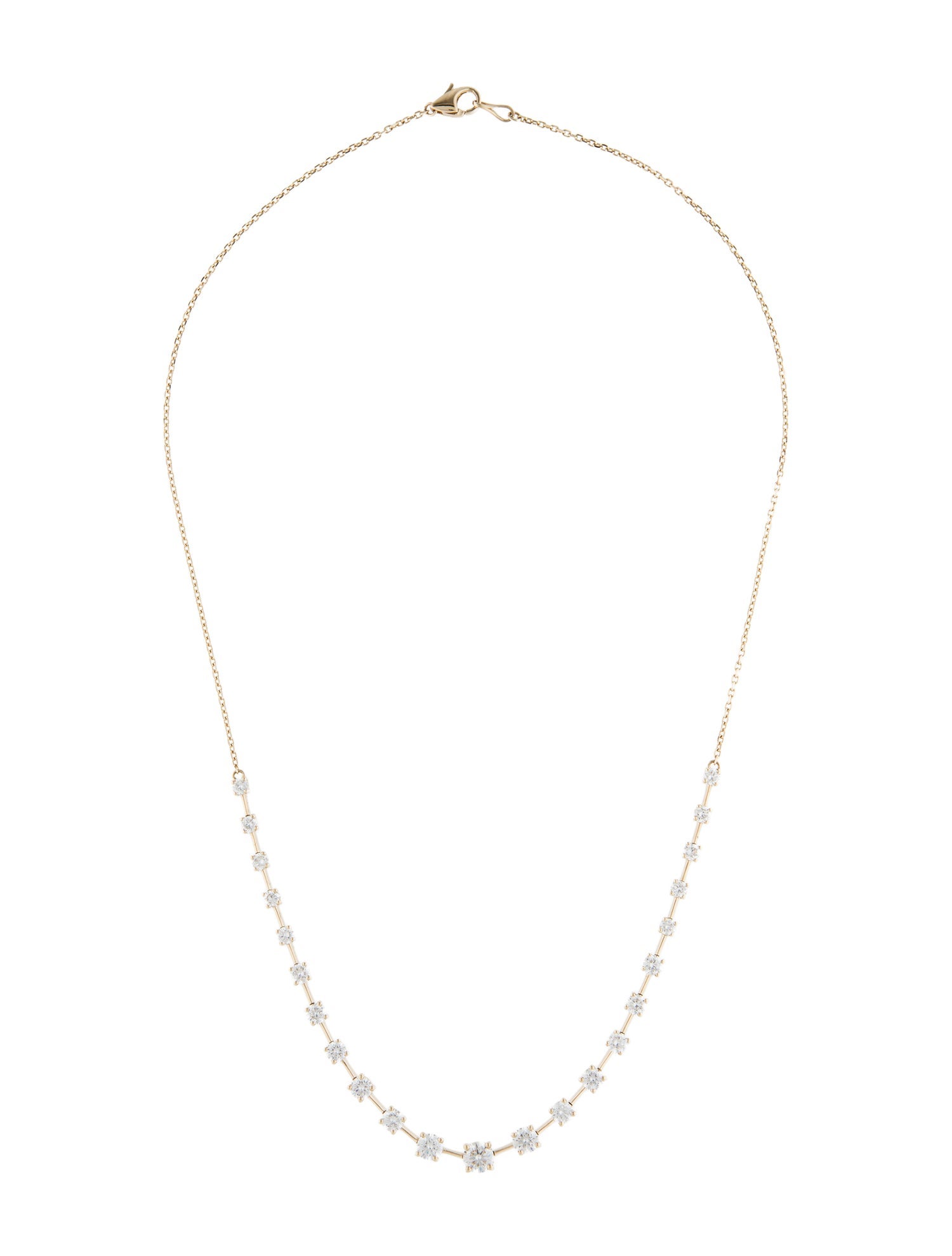 Necklace 14K 3.20ctw Lab-Grown Diamond Graduating Collar