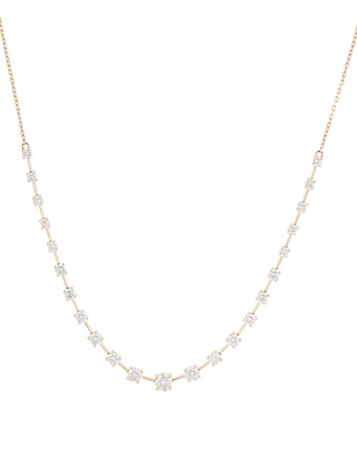 Necklace 14K 3.20ctw Lab-Grown Diamond Graduating Collar Necklace