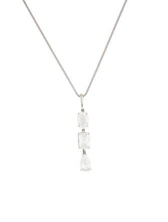 Necklace 14K 3.17ctw Lab-Grown Diamond Drop Pendant Necklace