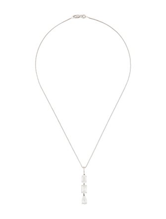 Necklace 14K 3.17ctw Lab-Grown Diamond Drop Pendant Necklace