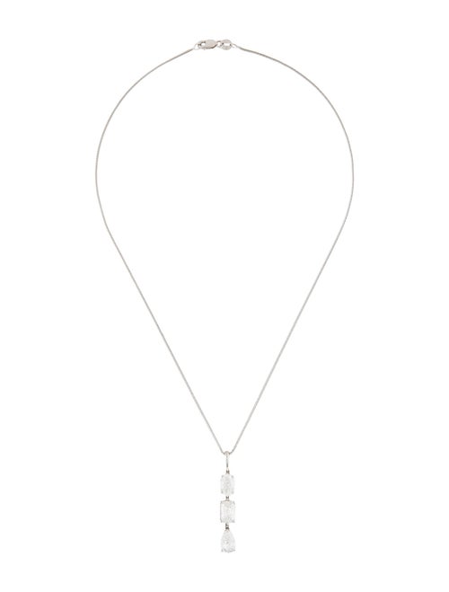 Necklace 14K 3.17ctw Lab-Grown Diamond Drop Pendant Necklace