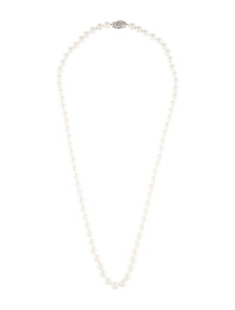 Necklace 14k Pearl & Diamond Necklace