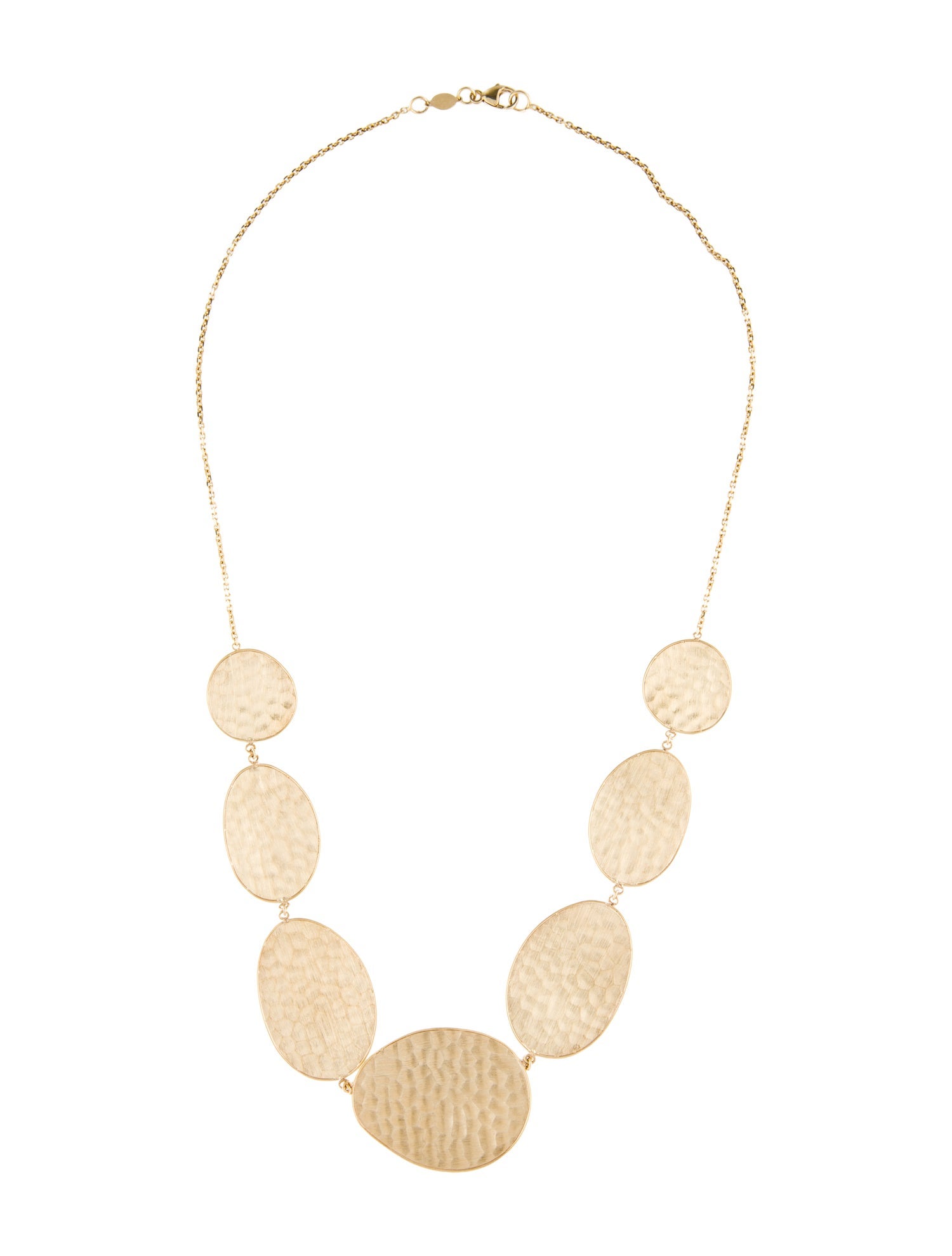 Necklace 14K Textured Disc Collar Necklace
