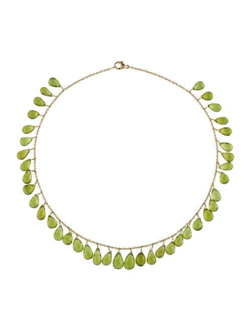 Necklace 18K Peridot Station Necklace