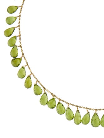 Necklace 18K Peridot Station Necklace