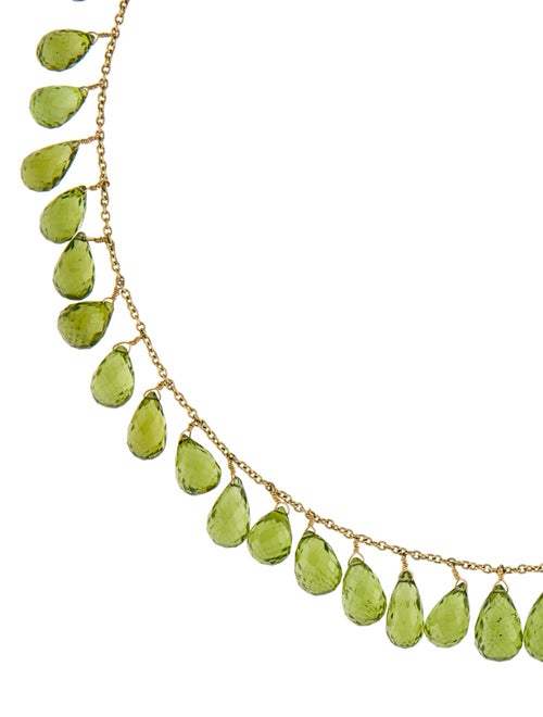 Necklace 18K Peridot Station Necklace