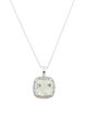 Necklace 10K Prasiolite & Diamond Pendant Necklace