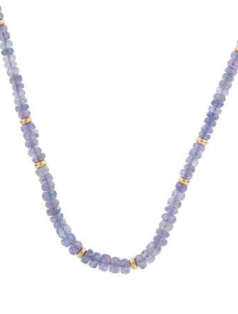 Necklace 14K Tanzanite Bead Strand Necklace