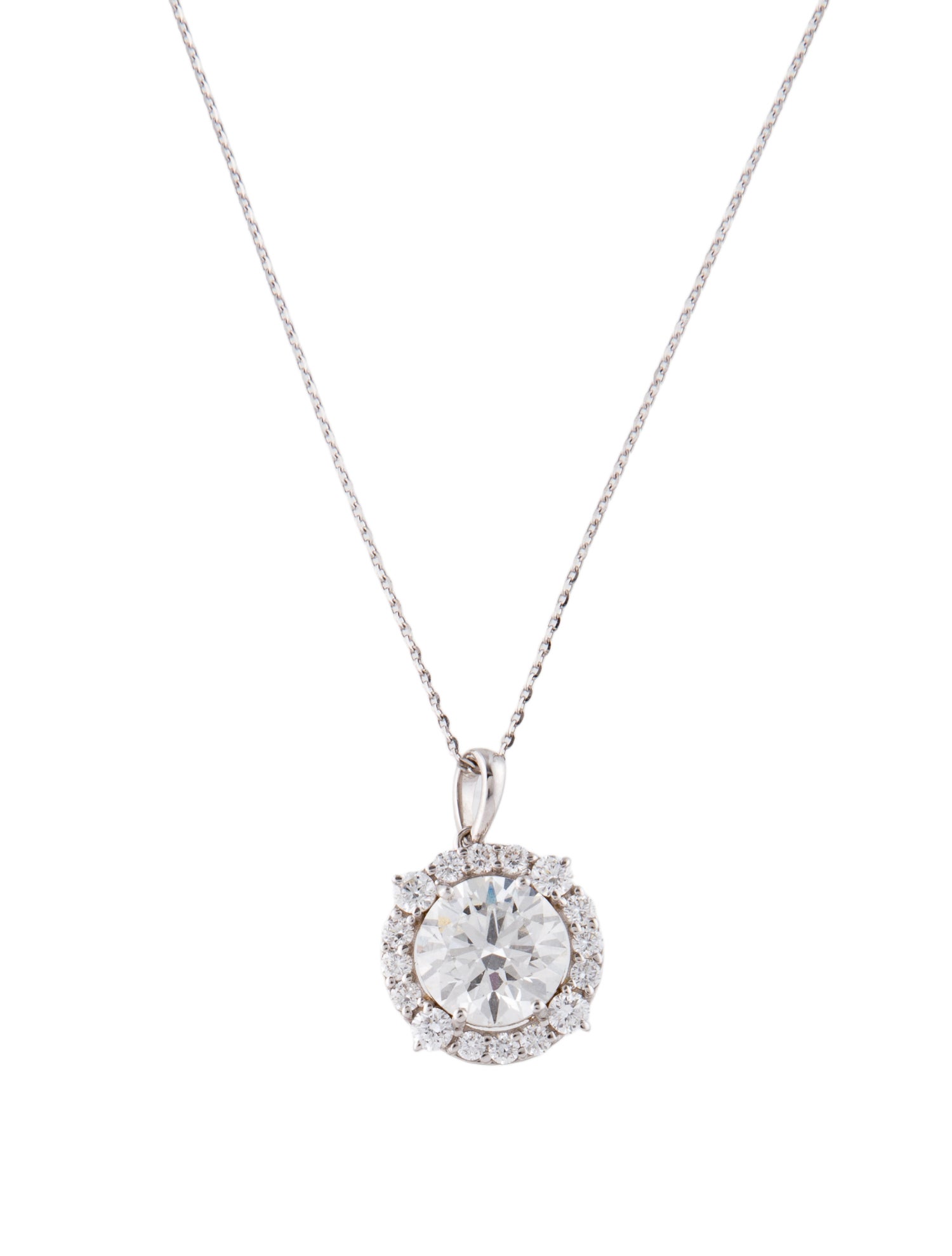 Necklace 14K 3.09ctw Lab-Grown Diamond Pendant