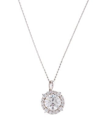 Necklace 14K 3.09ctw Lab-Grown Diamond Pendant Necklace