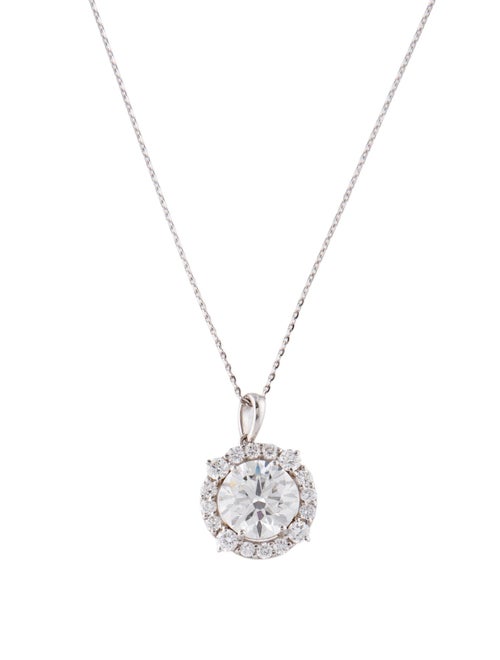 Necklace 14K 3.09ctw Lab-Grown Diamond Pendant Necklace