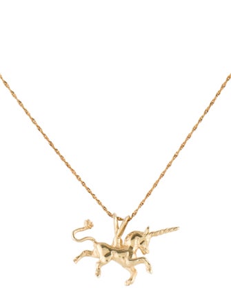 Necklace 14K Unicorn Pendant Necklace