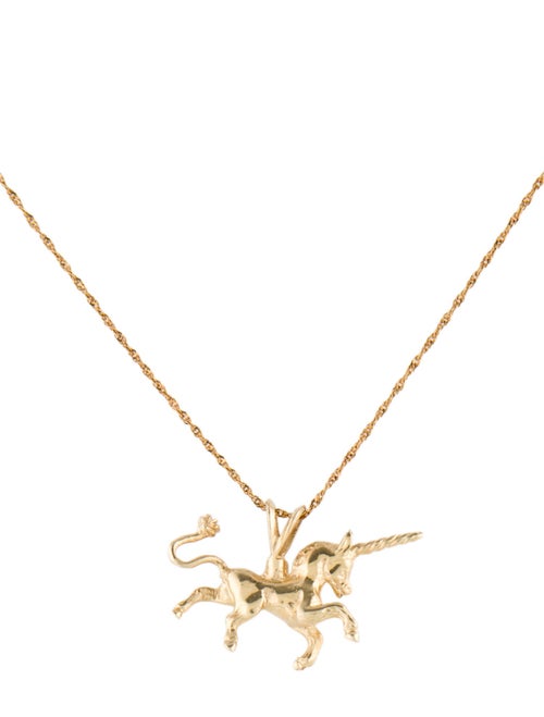 Necklace 14K Unicorn Pendant Necklace