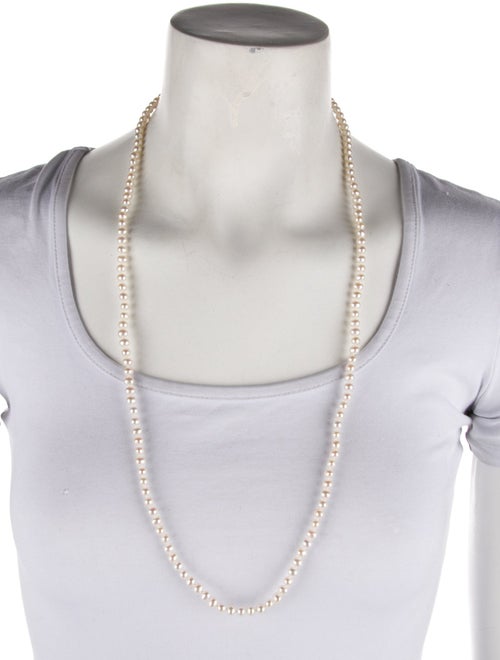 Necklace 14K Pearl Bead Strand Lariat