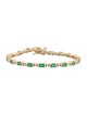 Necklace 14K 2.5ctw Emerald & Diamond Tennis Link Bracelet