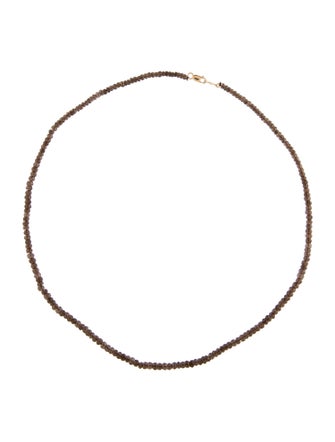 Necklace 14K Smoky Quartz Beaded Necklace