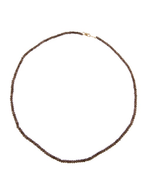 Necklace 14K Smoky Quartz Beaded Necklace