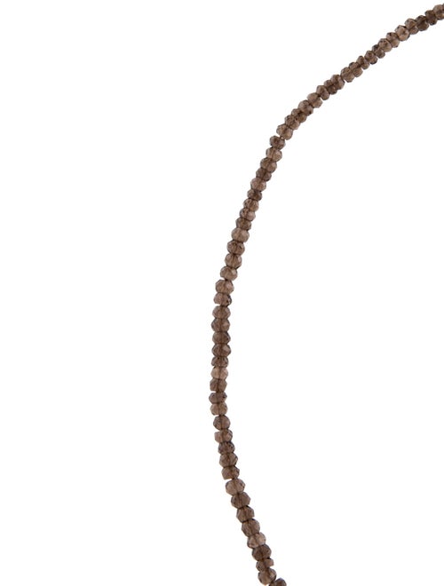 Necklace 14K Smoky Quartz Beaded Necklace