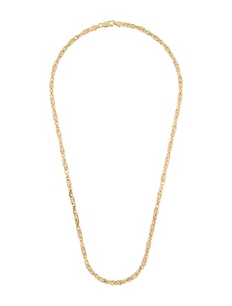 Necklace 14K Figaro Flat Link Necklace