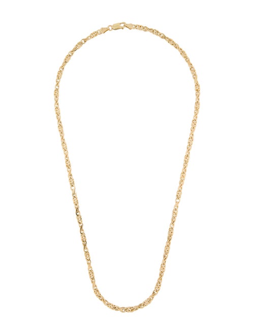 Necklace 14K Figaro Flat Link Necklace