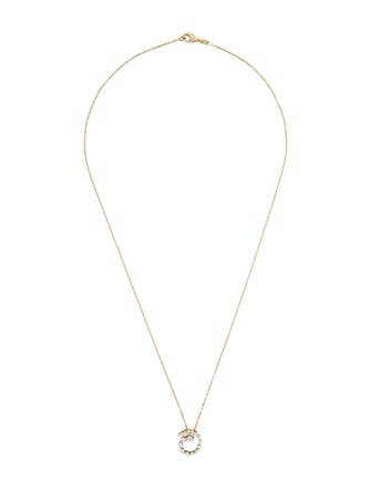 Necklace 14K Diamond Graduated Spiral Pendant Necklace