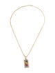 Necklace 18K Sapphire & Diamond Pendant w/ 14K Chain Necklace