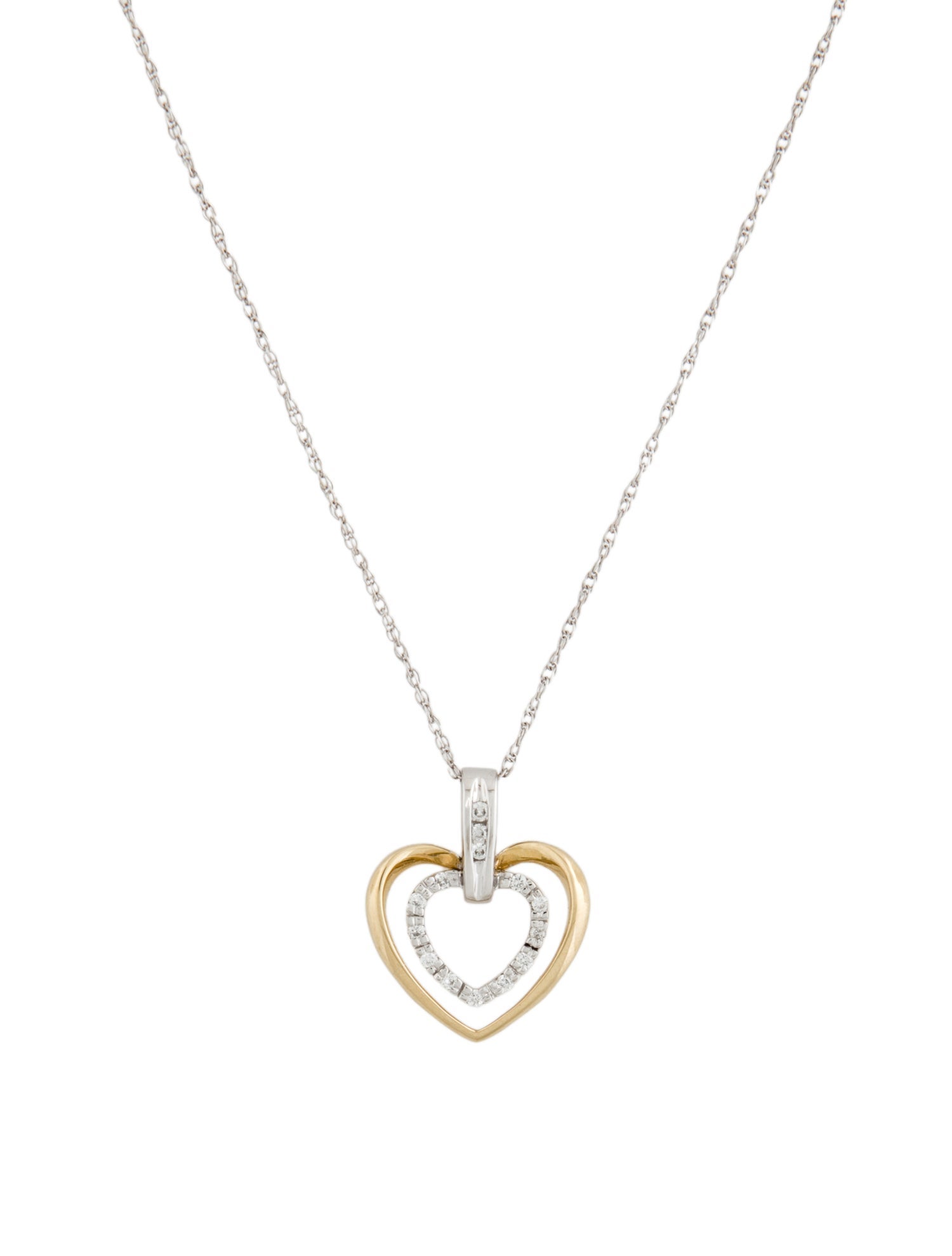 Necklace 14K Diamond Heart Pendant