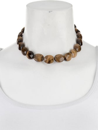 Necklace 10K Tiger's Eye Quartz Bead Necklace