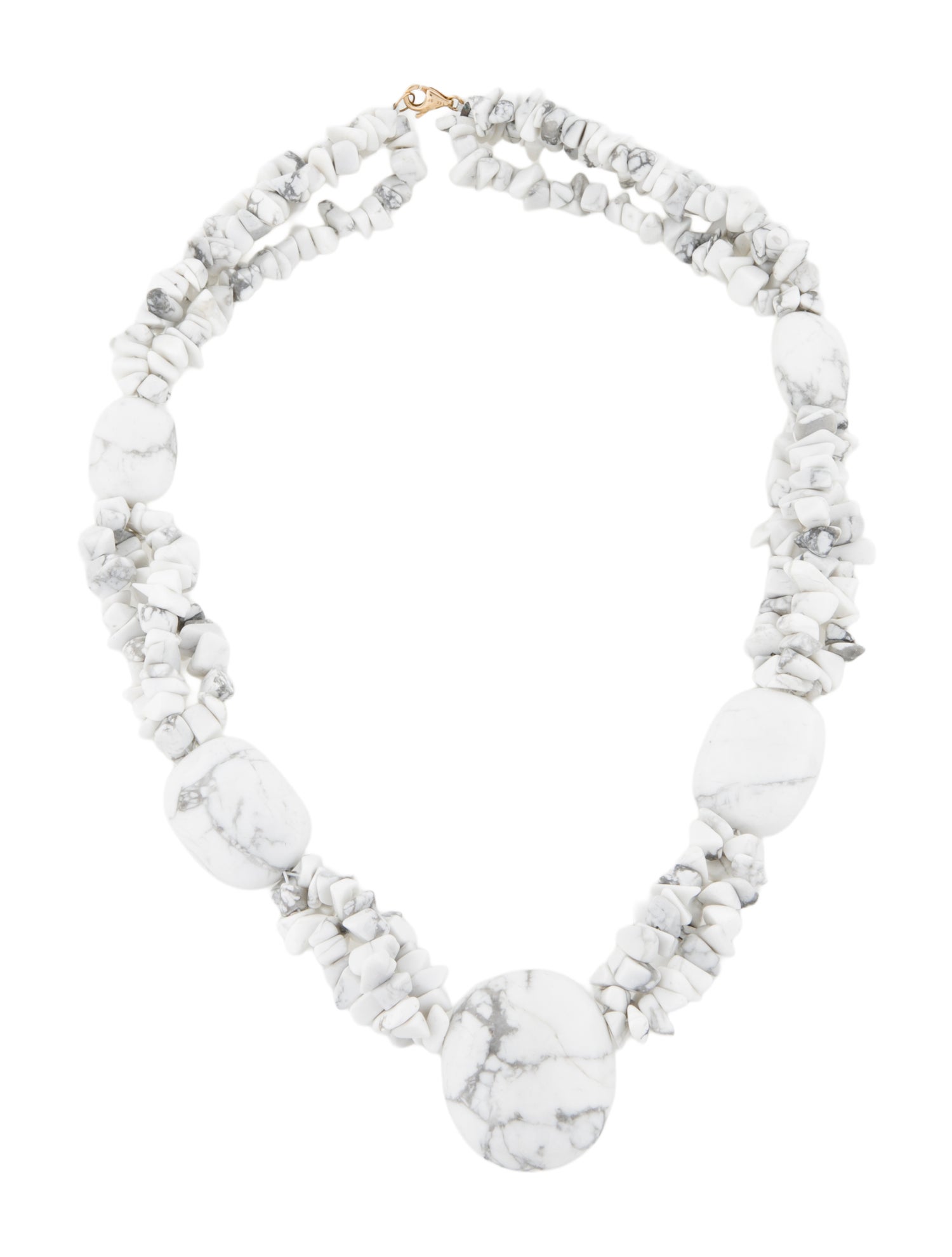 Necklace 14K Howlite Bead Strand