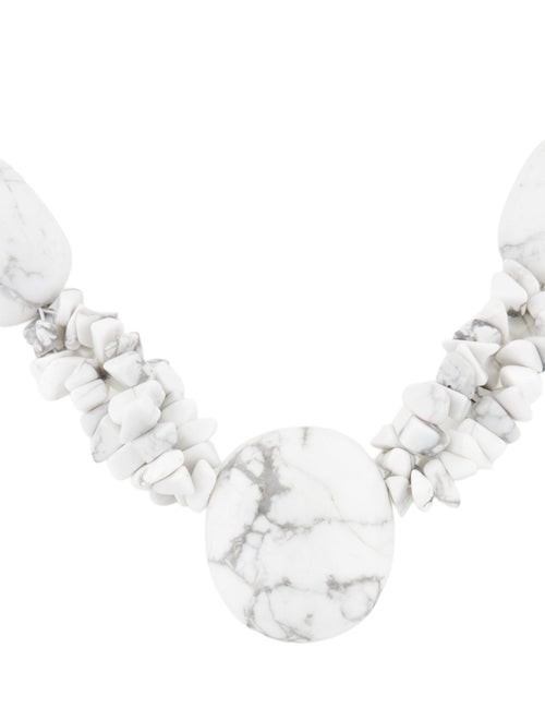 Necklace 14K Howlite Bead Strand Necklace