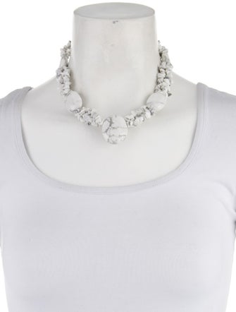 Necklace 14K Howlite Bead Strand Necklace